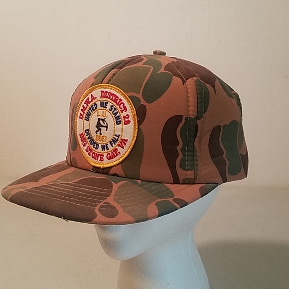 vintage camo trucker hat